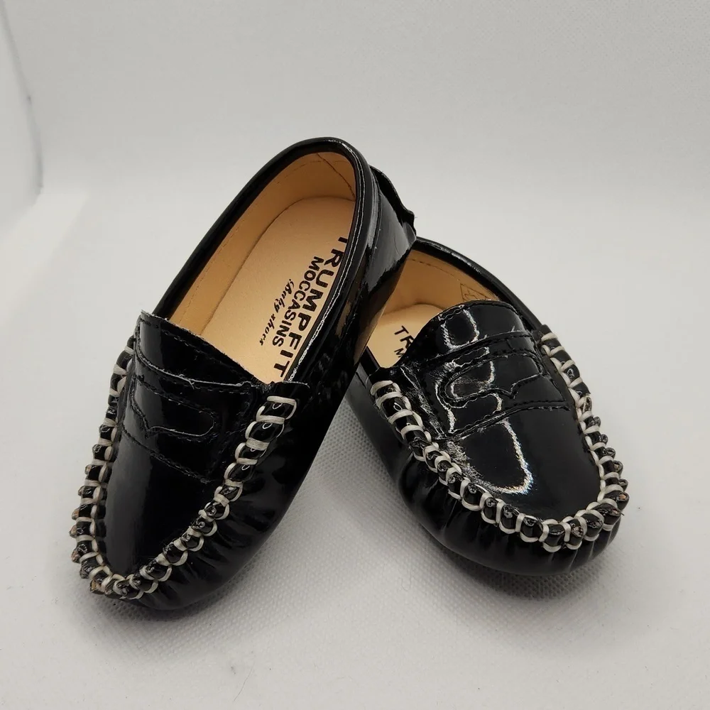 Trumpfit Moccasins Black Patent Size 6-12 months